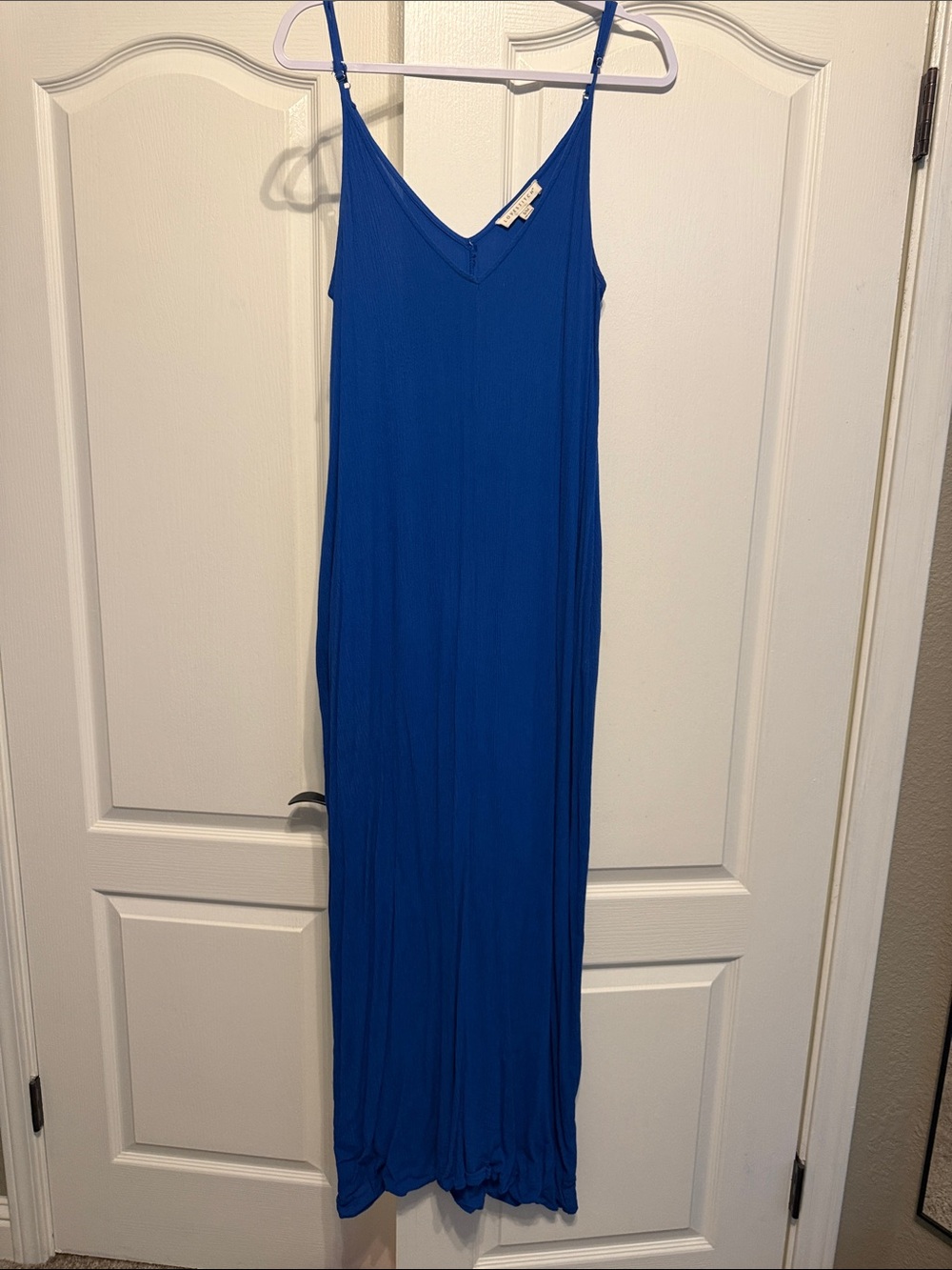 Love stitch Royal Blue V-Neck Maxi Slip Dress